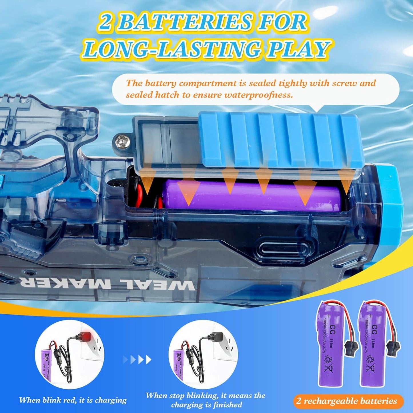 Heavy-duty water pistol designed for intense outdoor water battles