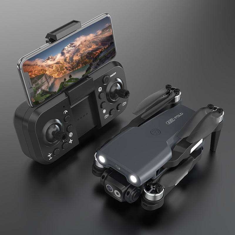 Portable remote control quadcopter with built-in camera and LED lights