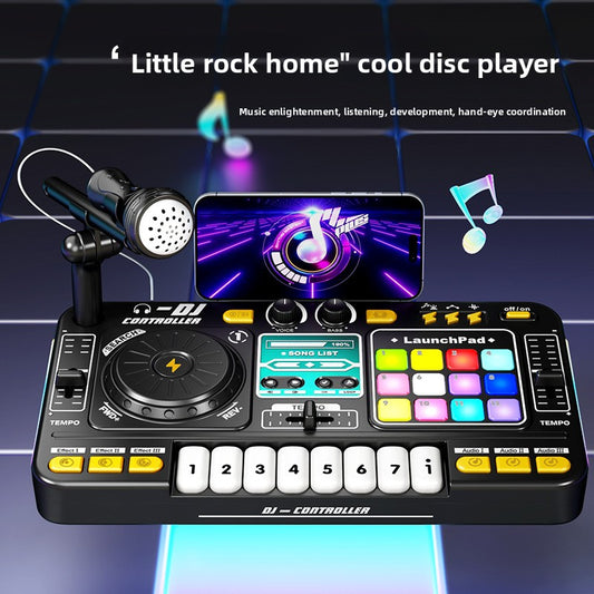 Kids DJ Mixer Toy – Multi-Function Bluetooth Music Playset with Microphone & Piano Keys