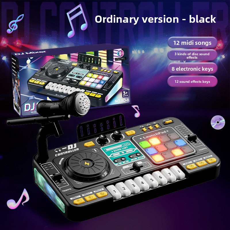 Kids DJ Mixer Toy – Multi-Function Bluetooth Music Playset with Microphone & Piano Keys