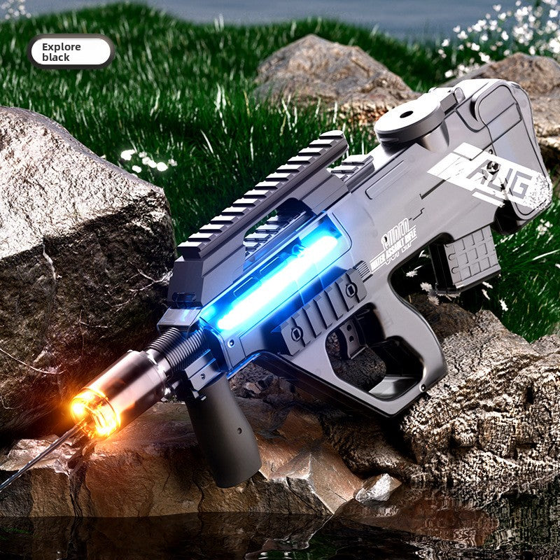 P90 Electric Water Gun with Lights – AUG Style Automatic Water Blaster Toy for Kids Summer Beach Battles