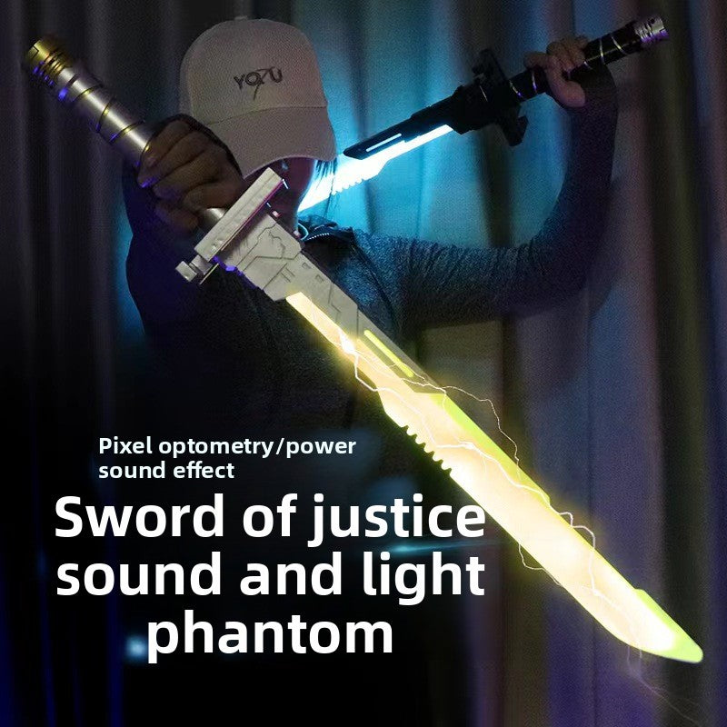 Pixel Laser Sword Toy – 2-in-1 Light-Up Saber with 7 Colors & Sound Effects for Kids