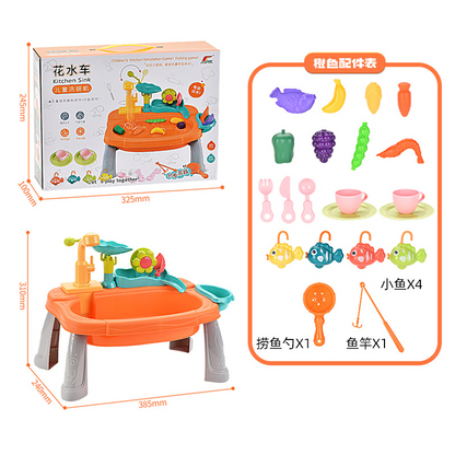 Children’s Washing Toy Sink – Water Circulation Kitchen Pretend Play Set