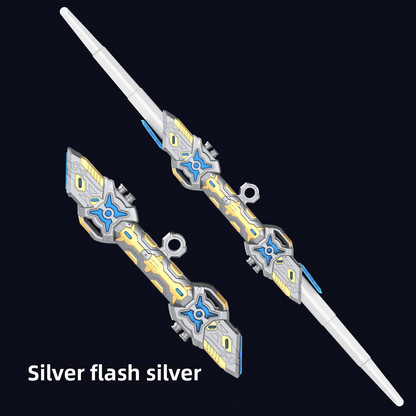 Colorful LED Light Saber Toy – Dual Blade Retractable Sword for Boys
