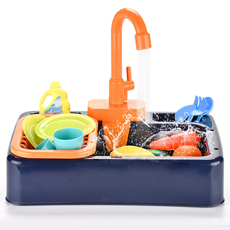 Educational Role Play Kitchen Toy – Electric Sink with Accessories