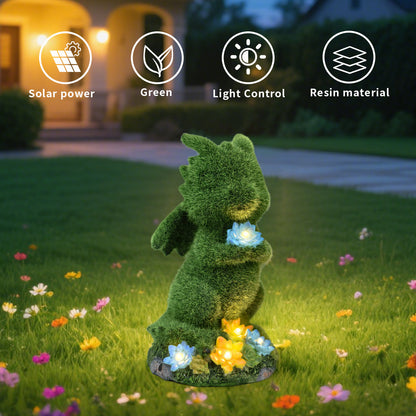 Solar-powered gnome garden decor for lawn and backyard