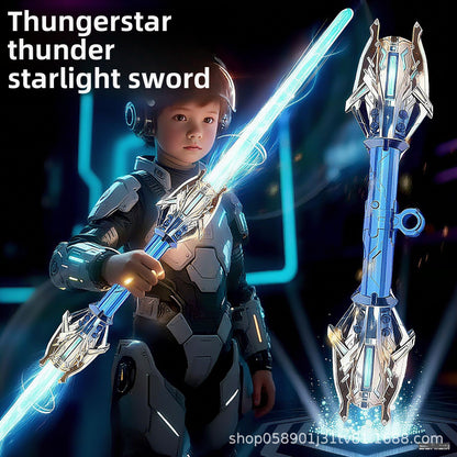 Galaxy Dual LED Lightsaber Toy – Retractable Double Blade Laser Sword for Kids Boys