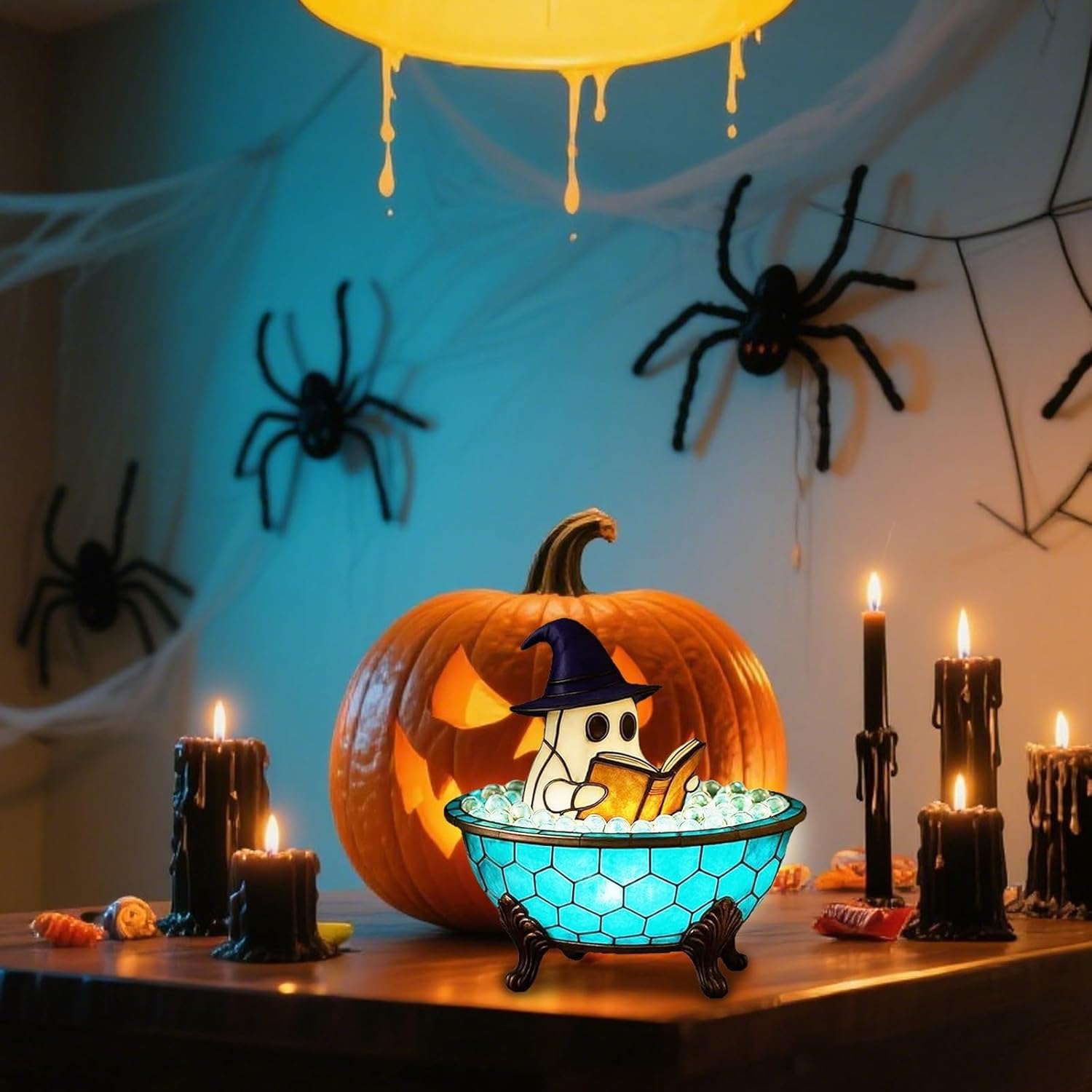 Ghost bubble bath light Halloween color-changing night lamp tub decor