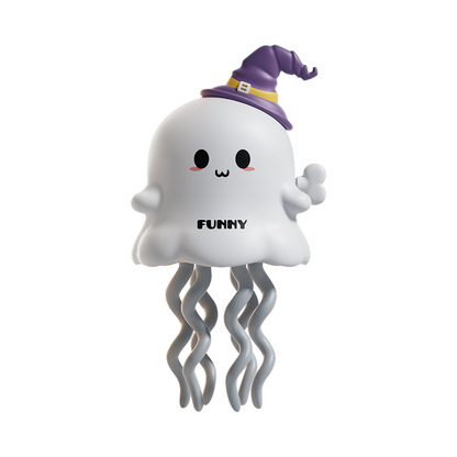 Halloween Ghost & Pumpkin Octopus Toy – Wind-Up Dancing Figure