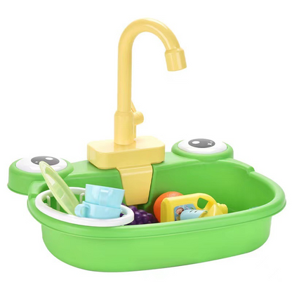 Kids Dishwasher Toy – Pretend Kitchen Sink with Running Water Function