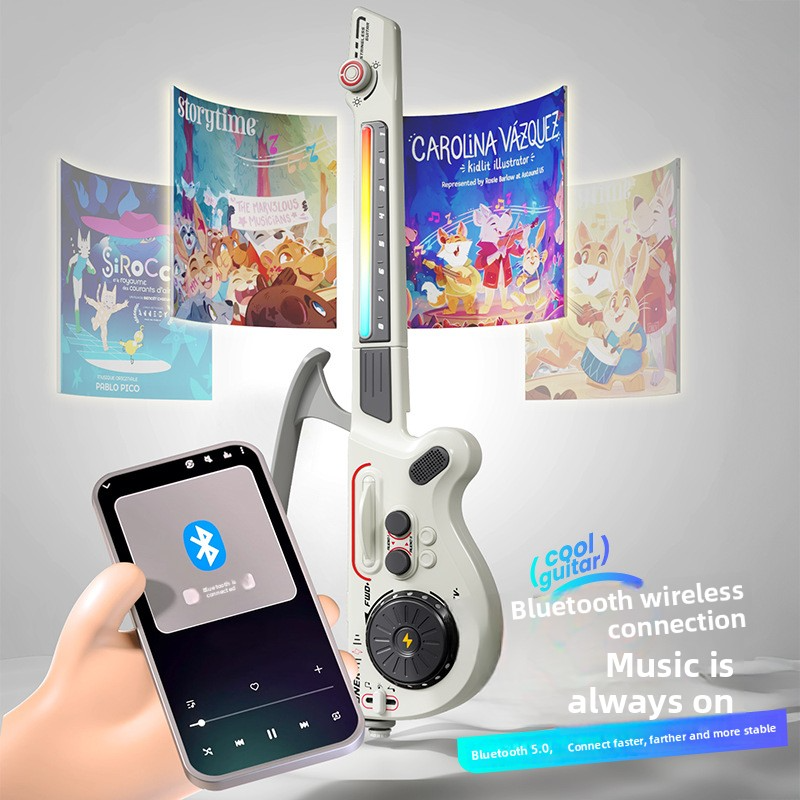 Kids Educational Music Toy – Bluetooth DJ Guitar with Smart Sound Effects