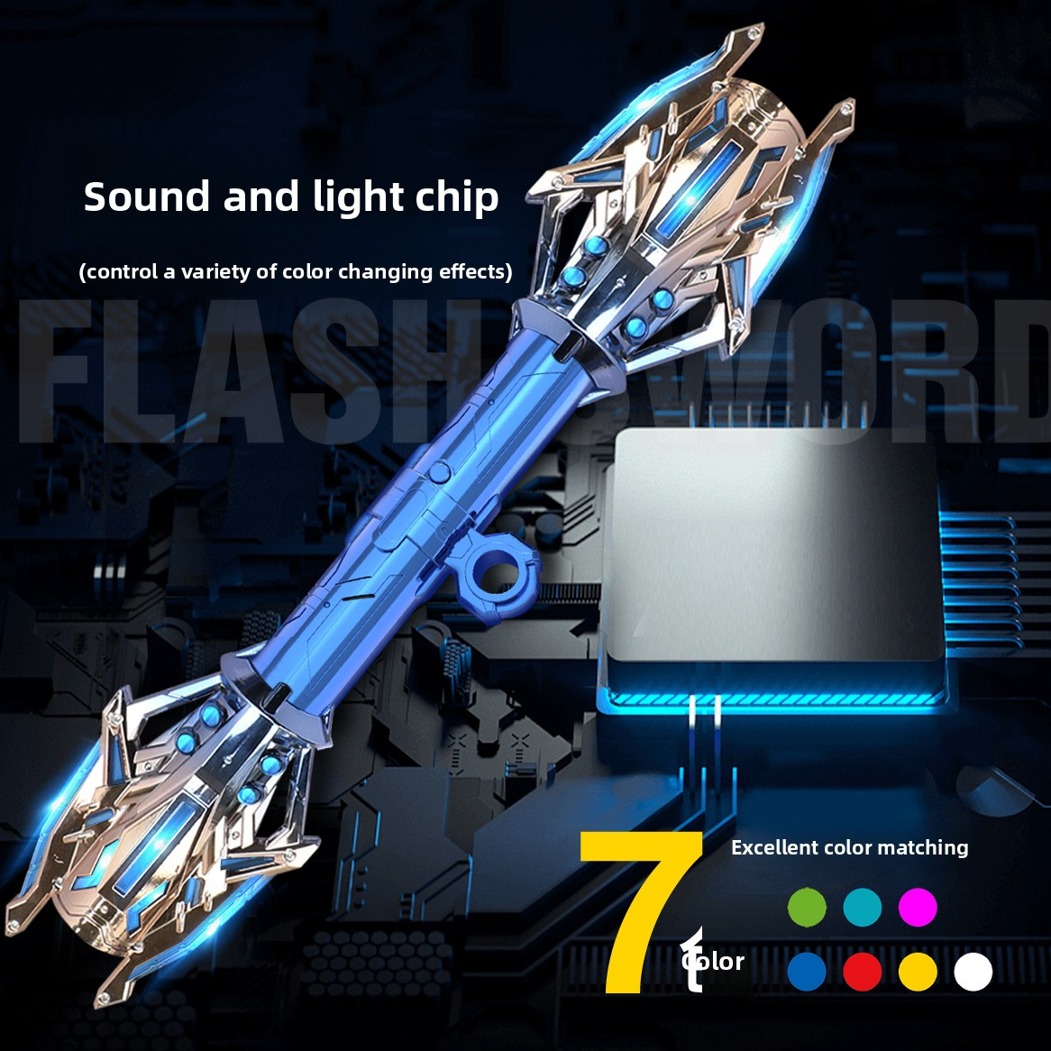 LED Retractable Double Blade Saber Toy for Kids Role Play and Cosplay