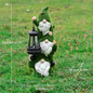 Reading gnome solar garden statue for outdoor decoration
