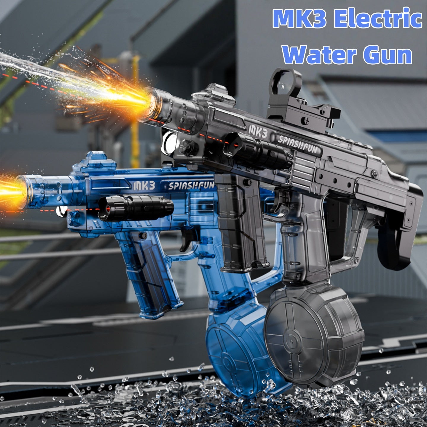 MK3 water blaster with rechargeable battery and pulse jet nozzle

