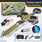 RC Airplane Toy with LED Glider Lights for Outdoor Play