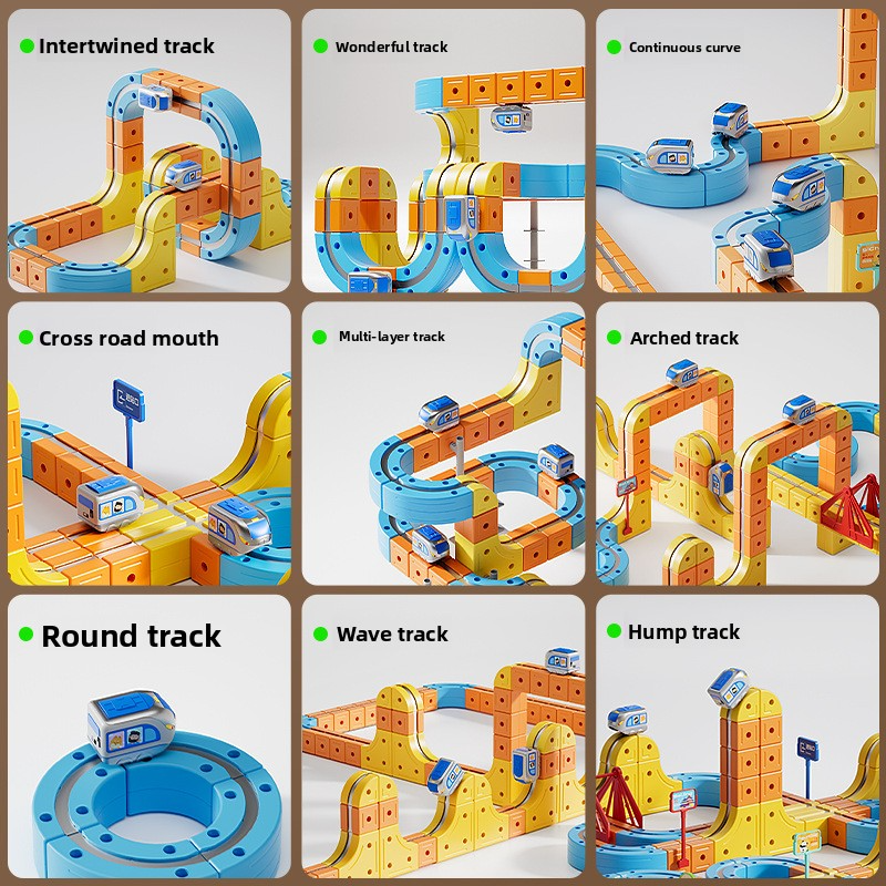 STEM Educational Magnetic Train Track Building Blocks Toy