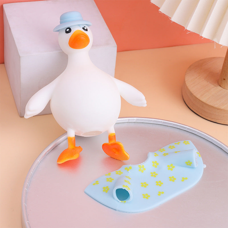 Slow rebound rubber goose kids stress relief toy