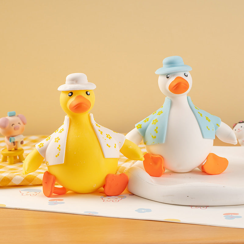 Yellow duck fidget toy soft squeeze stress relief