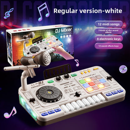 Kids DJ Mixer Toy – Multi-Function Bluetooth Music Playset with Microphone & Piano Keys