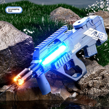 P90 Electric Water Gun with Lights – AUG Style Automatic Water Blaster Toy for Kids Summer Beach Battles