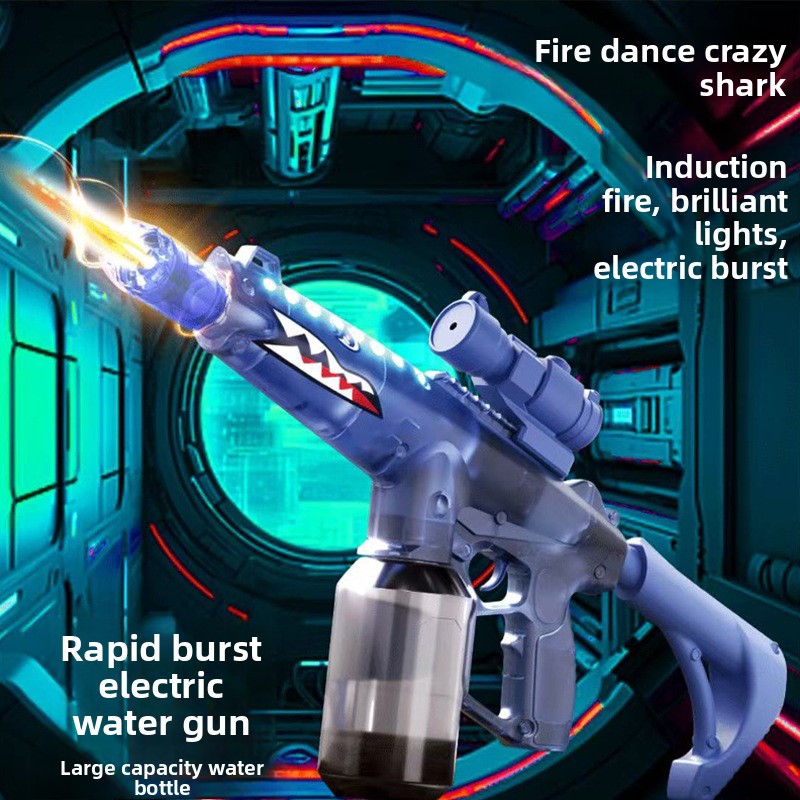 P90 Electric Water Gun with Lights – AUG Style Automatic Water Blaster Toy for Kids Summer Beach Battles