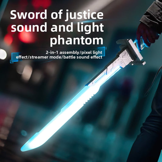 Pixel Laser Sword Toy – 2-in-1 Light-Up Saber with 7 Colors & Sound Effects for Kids