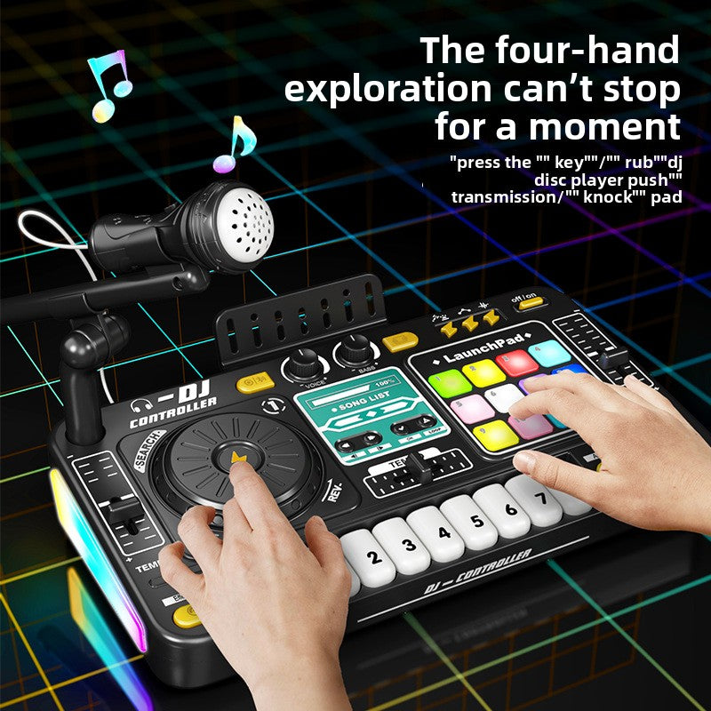 Kids DJ Mixer Toy – Multi-Function Bluetooth Music Playset with Microphone & Piano Keys